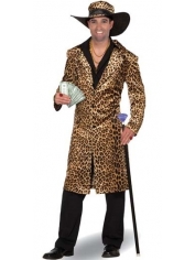 Funky Leopard Pimp Costume - Mens 80s Costumes
